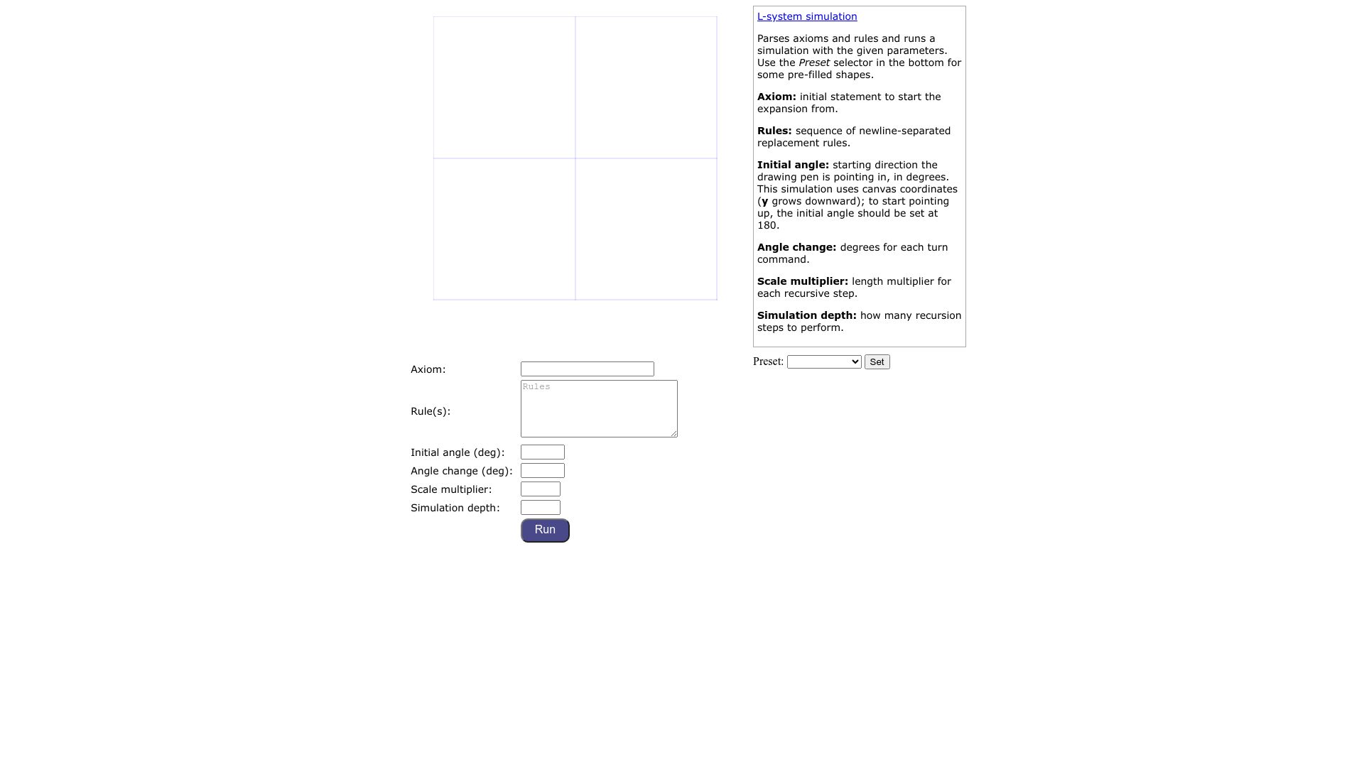 Screenshot of eliben.github.io: L-System Simulations