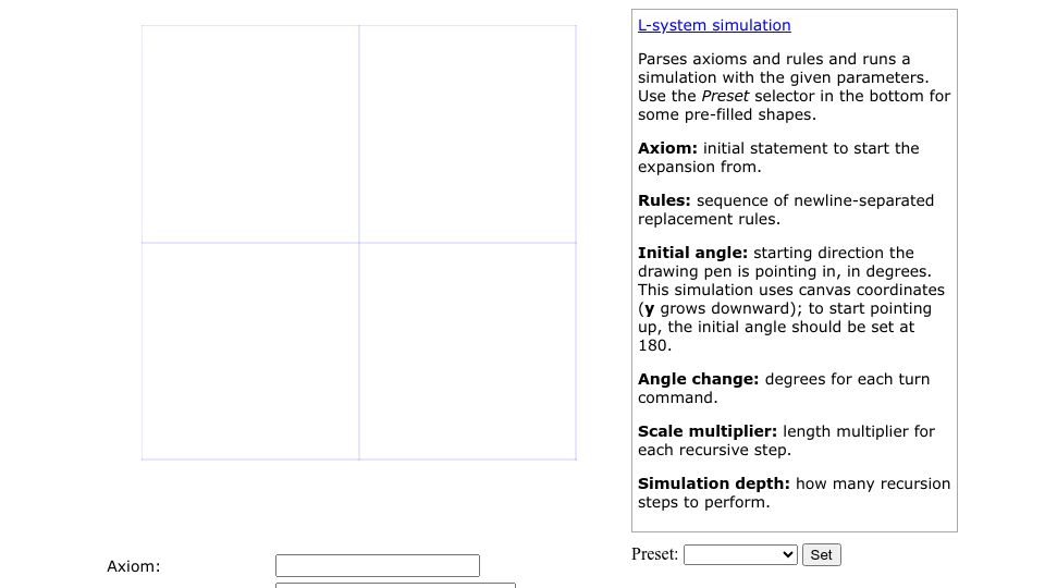 Screenshot of eliben.github.io: L-System Simulations
