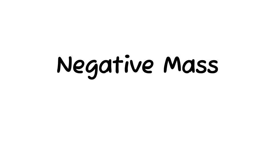 Screenshot of students.tools: Negative Mass