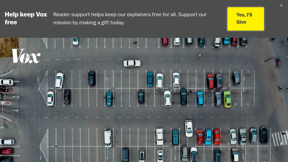Screenshot of vox.com: The force that shapes everything around us: Parking