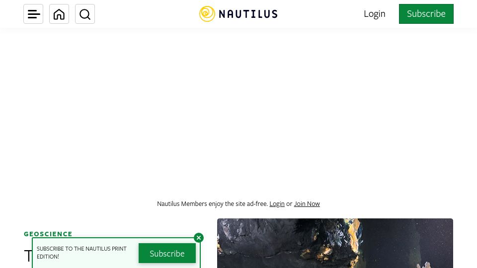 Screenshot of nautil.us: The Secret Life of Deep Sea Vents