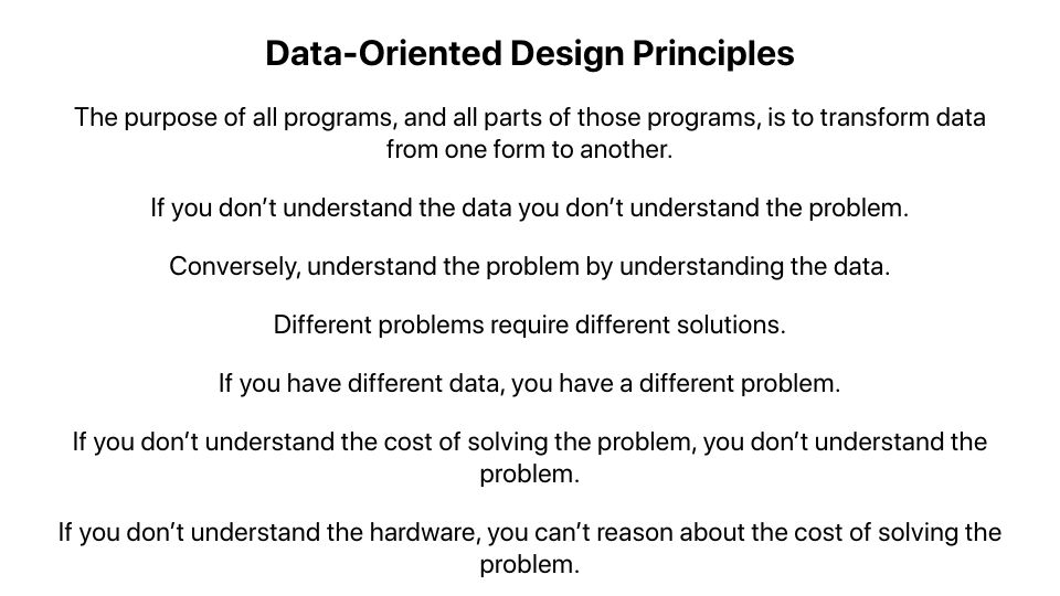 Screenshot of data-oriented.design: Data-Oriented Design Principles