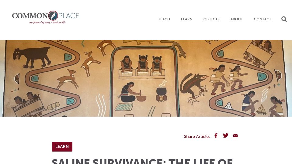Screenshot of commonplace.online: The life of salt and the limits of colonization in the southwest