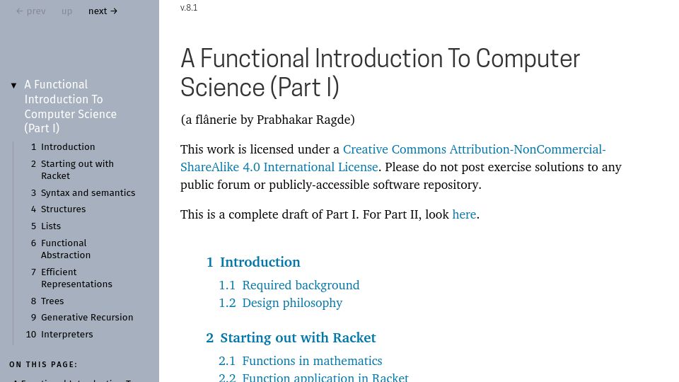 Screenshot of cs.uwaterloo.ca: A Functional Introduction To Computer Science