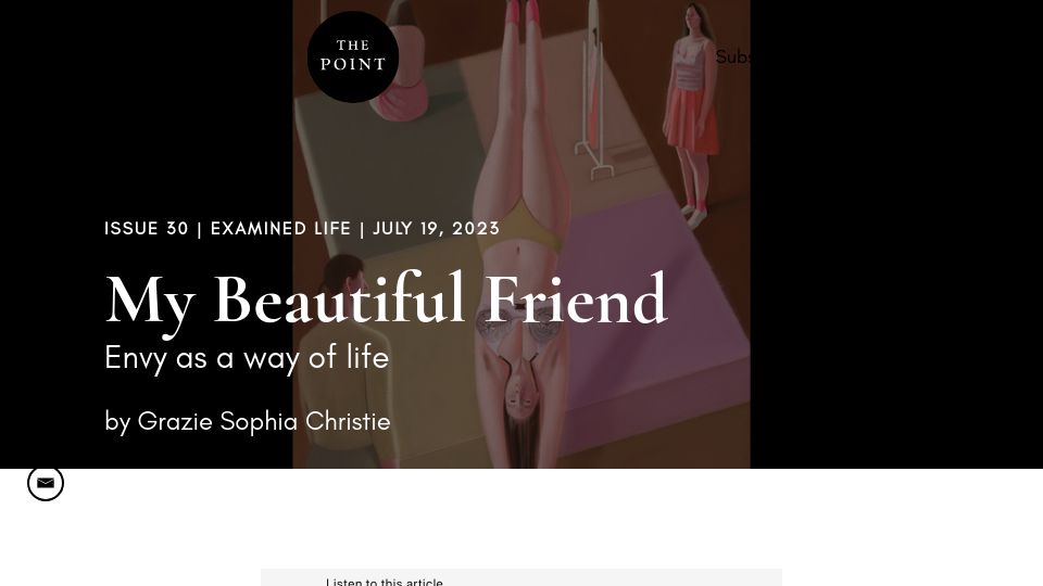 Screenshot of thepointmag.com: My Beautiful Friend
