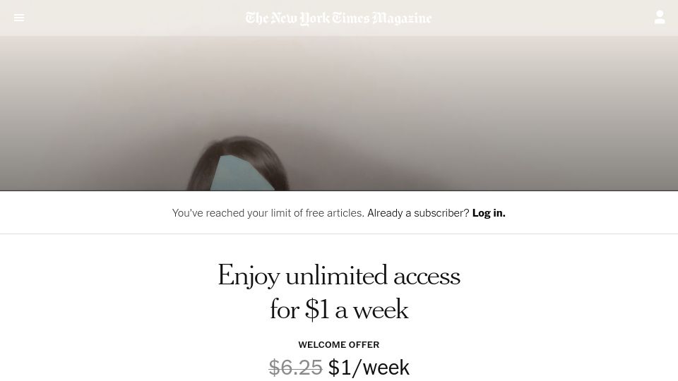 Screenshot of nytimes.com: The vanishing family: Life in the shadow of a cruel genetic mutation