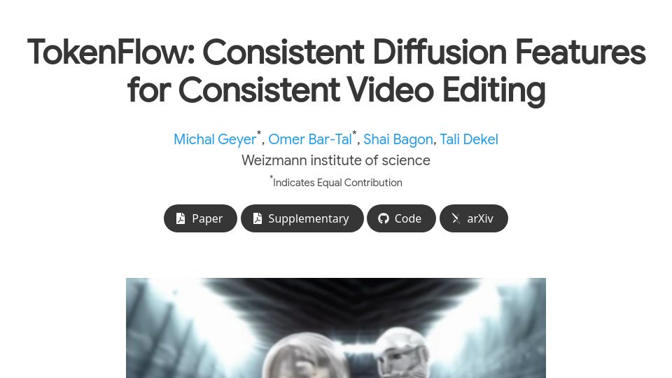 Screenshot of diffusion-tokenflow.github.io: TokenFlow: Consistent diffusion features for consistent video editing