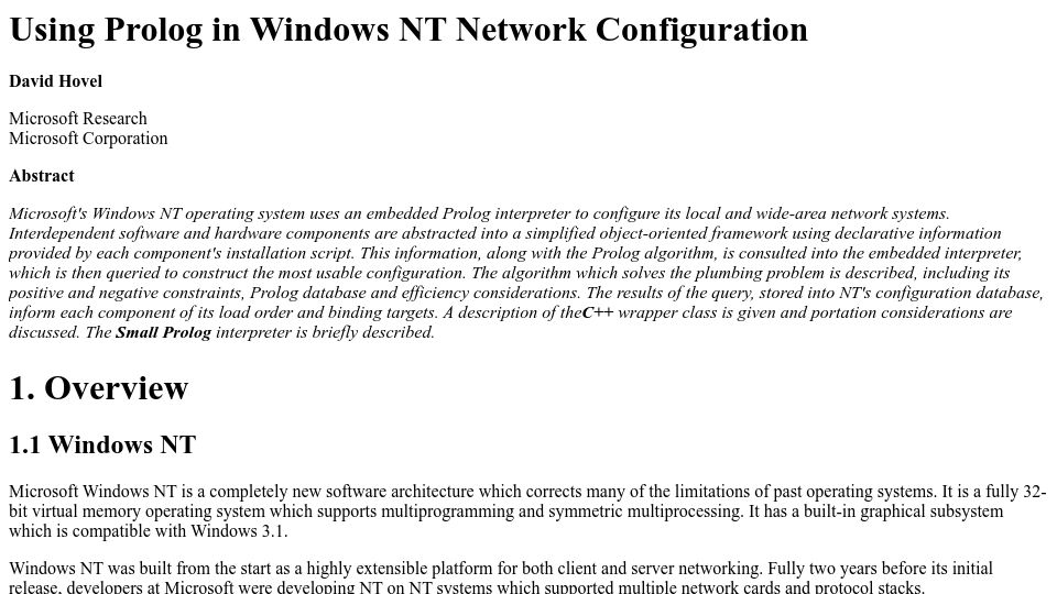 Screenshot of web.archive.org: Using Prolog in Windows NT Network Configuration (1996)