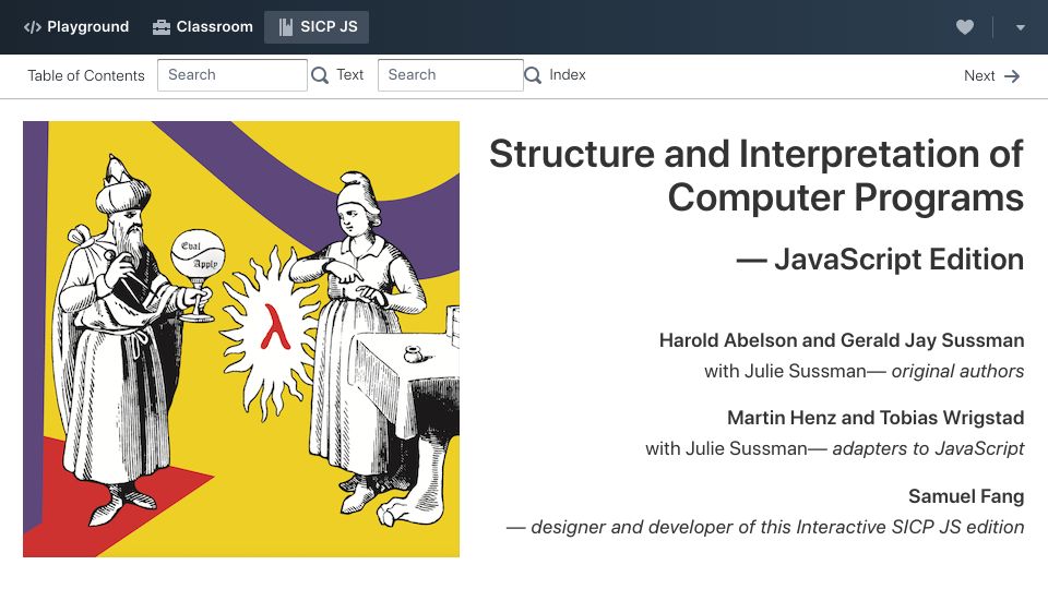 Screenshot of sourceacademy.org: SICP in JavaScript