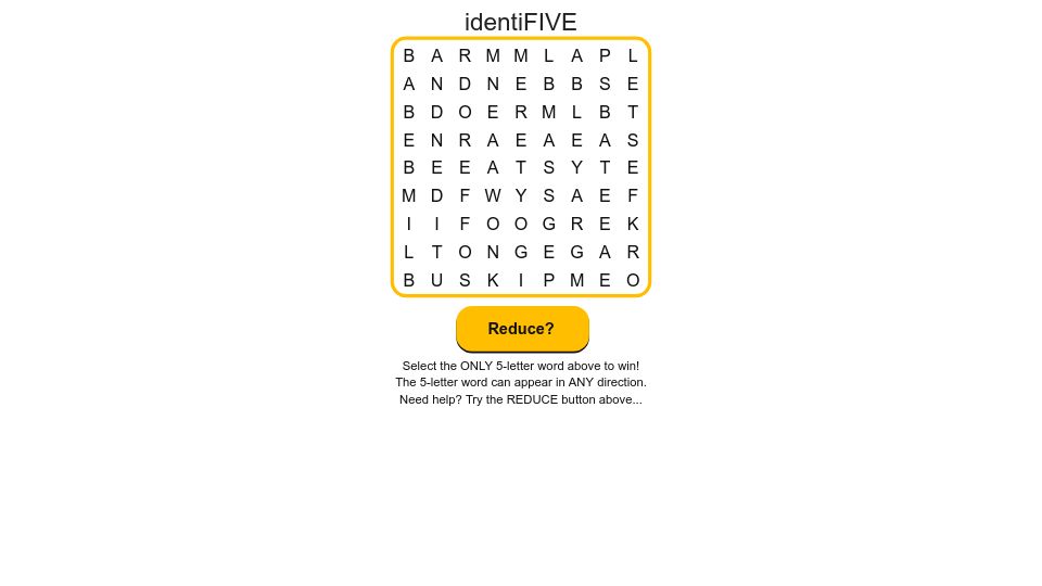 Screenshot of identifive.com: IdentiFIVE