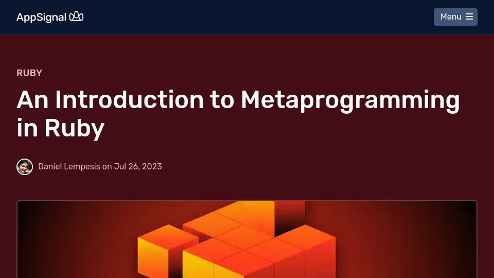 Screenshot of blog.appsignal.com: An introduction to metaprogramming in Ruby