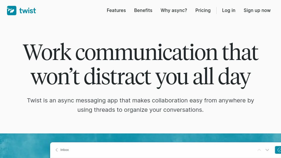 Screenshot of twist.com: Twist: Slack alternative from the makers of Todoist