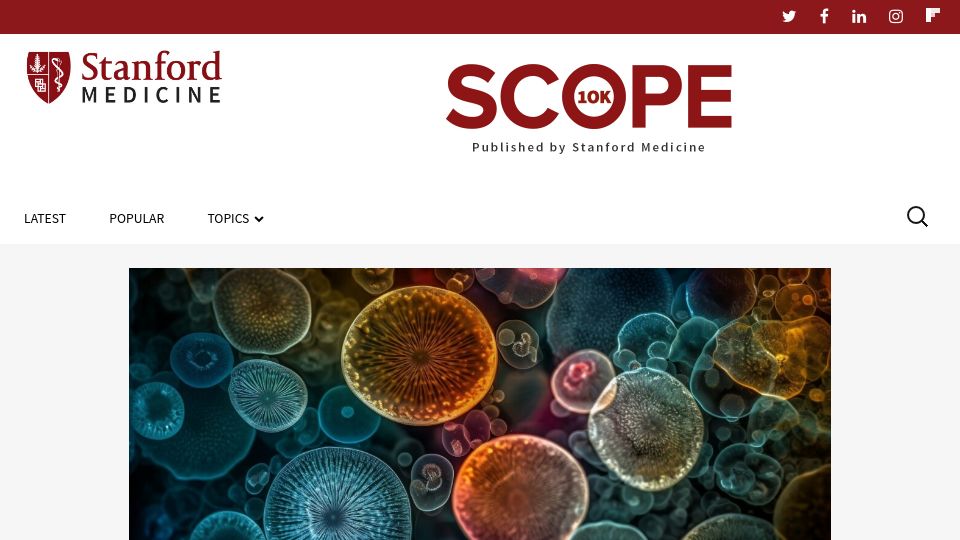 Screenshot of scopeblog.stanford.edu: An ultra-sensitive on-off switch helps axolotls regrow limbs