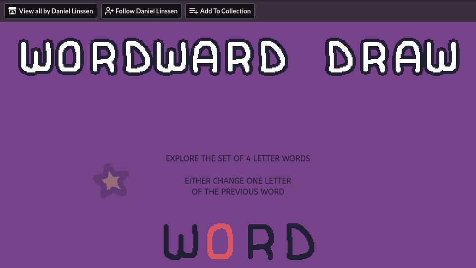 Screenshot of managore.itch.io: Wordward Draw