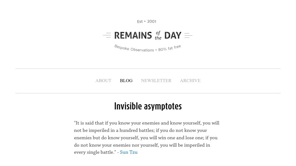 Screenshot of eugenewei.com: Invisible asymptotes (2018)