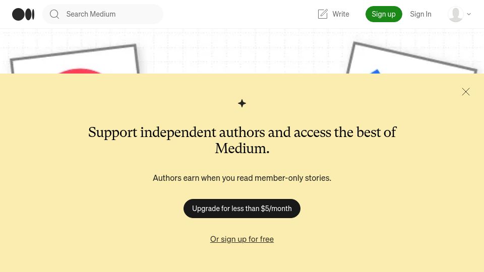 Screenshot of medium.com: X to Close – The origins of the use of [x] in UI design. (2014)