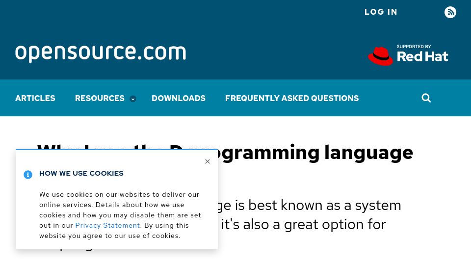 Screenshot of opensource.com: Why I use the D programming language for scripting (2021)