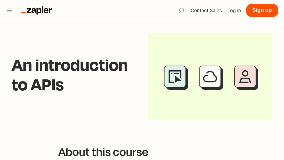 Screenshot of zapier.com: An Introduction to APIs