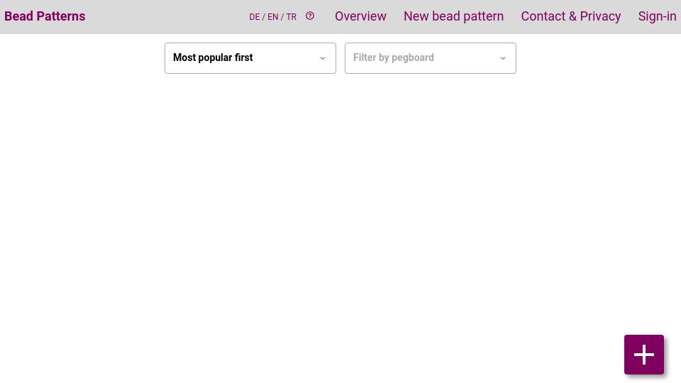 Screenshot of buegelperlenvorlagen.ch: Bead Patterns