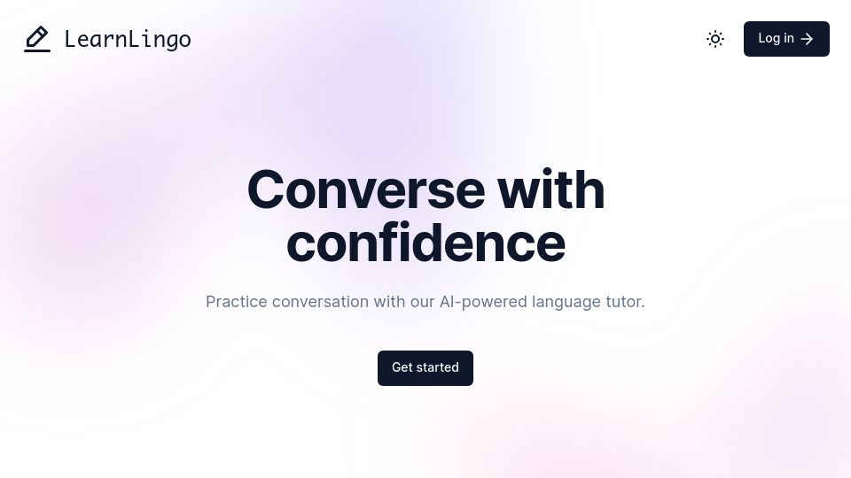 Screenshot of learnlingo.dev: Show HN: LearnLingo – Converse with an AI-powered language tutor