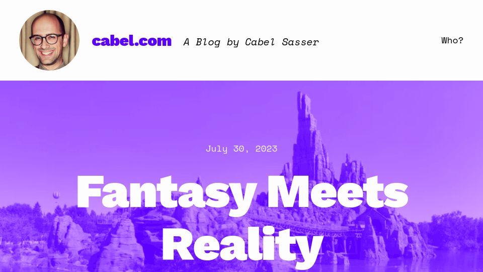 Screenshot of cabel.com: Fantasy meets reality