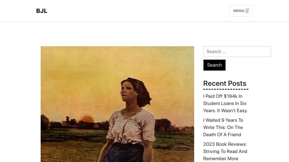 Screenshot of benjaminlabaschin.com: I Paid Off $194k in Student Loans in Six Years. It Wasn’t Easy