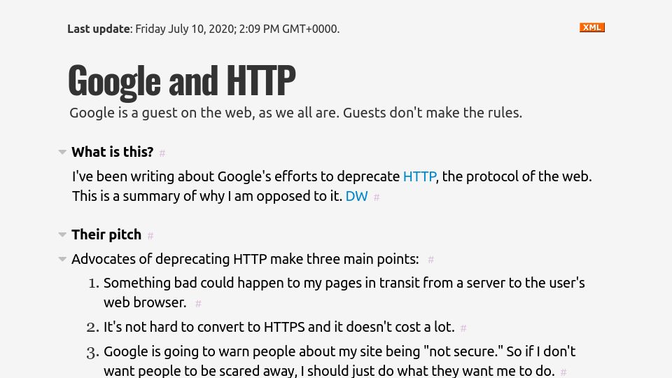 Screenshot of this.how: Google and HTTP (2018)