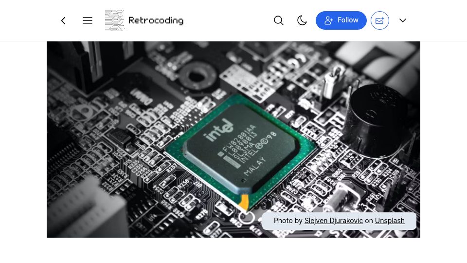 Screenshot of retrocoding.net: The 90s Developer Starter Pack