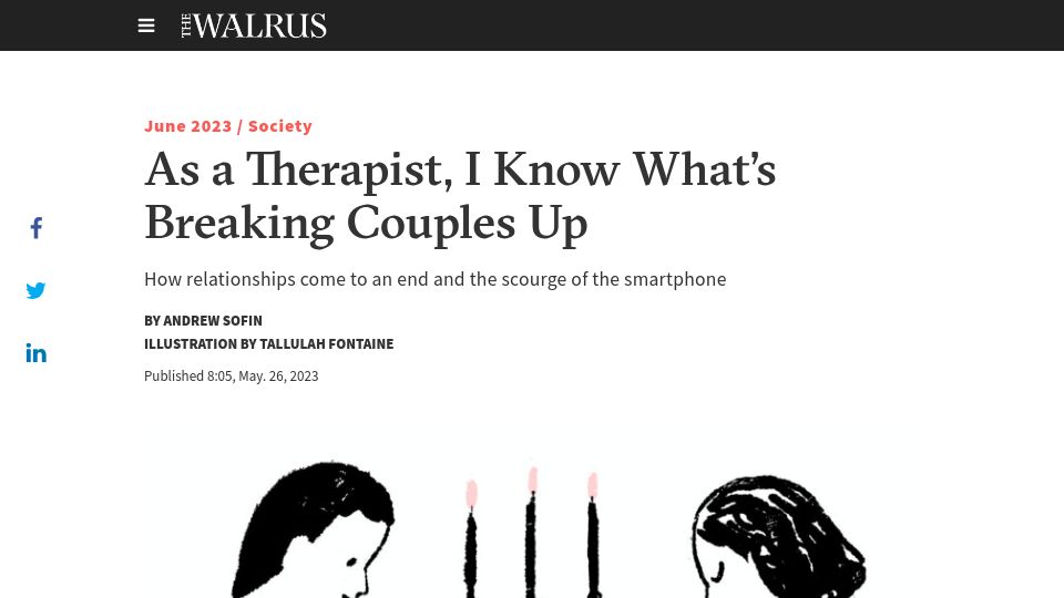 Screenshot of thewalrus.ca: As a therapist, I know what’s breaking couples up