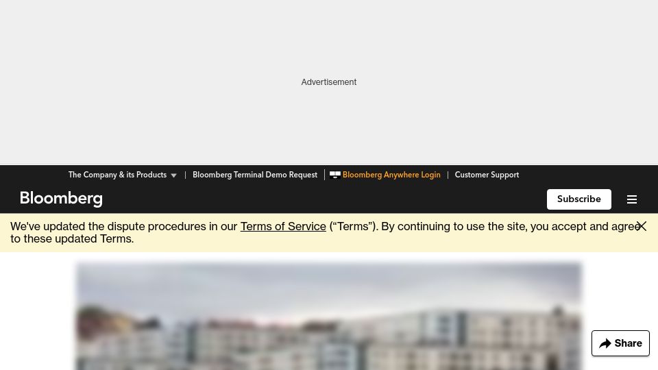 Screenshot of bloomberg.com: A Nordic revolt against 'ugly' modern architecture