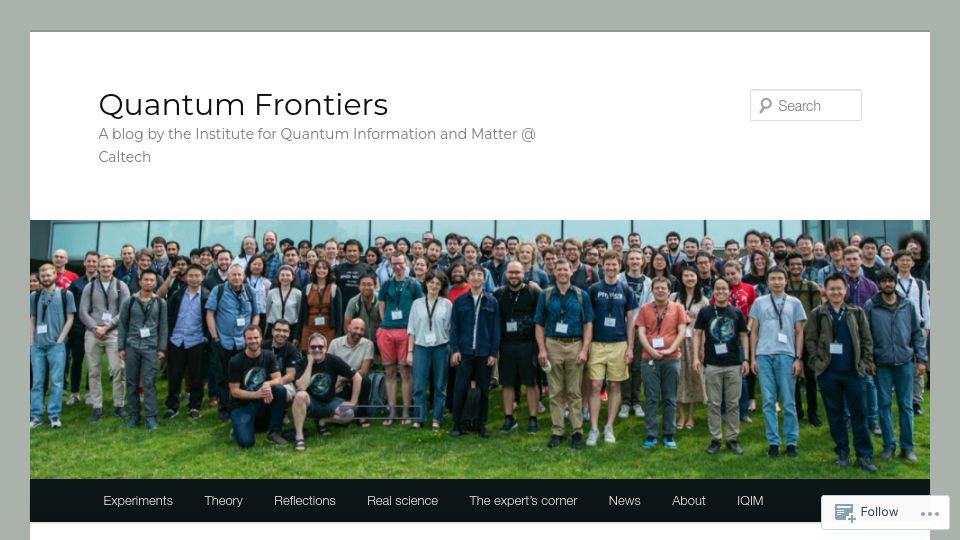 Screenshot of quantumfrontiers.com: John Preskill's retrospective on the black hole information paradox