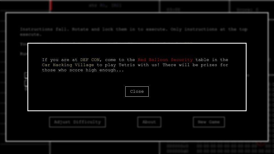 Screenshot of ofrak.com: Show HN: Tetris, but the blocks are ARM instructions that execute in the browser