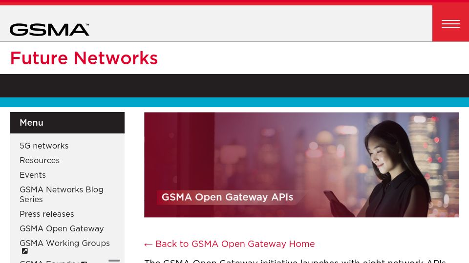 Screenshot of gsma.com: GSMA considers giving away mobile device locations through API