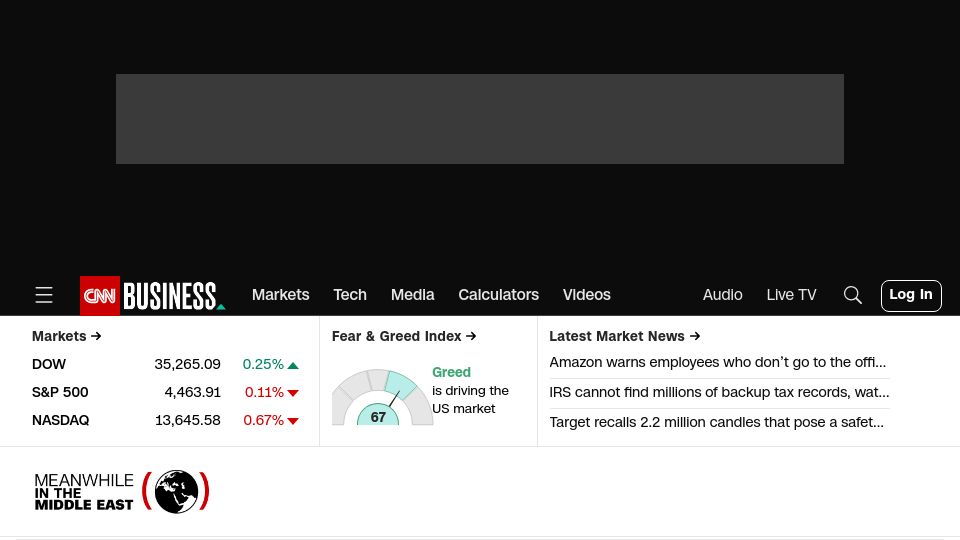 Screenshot of cnn.com: Israeli startups are moving jobs and money out of the country. Here’s why