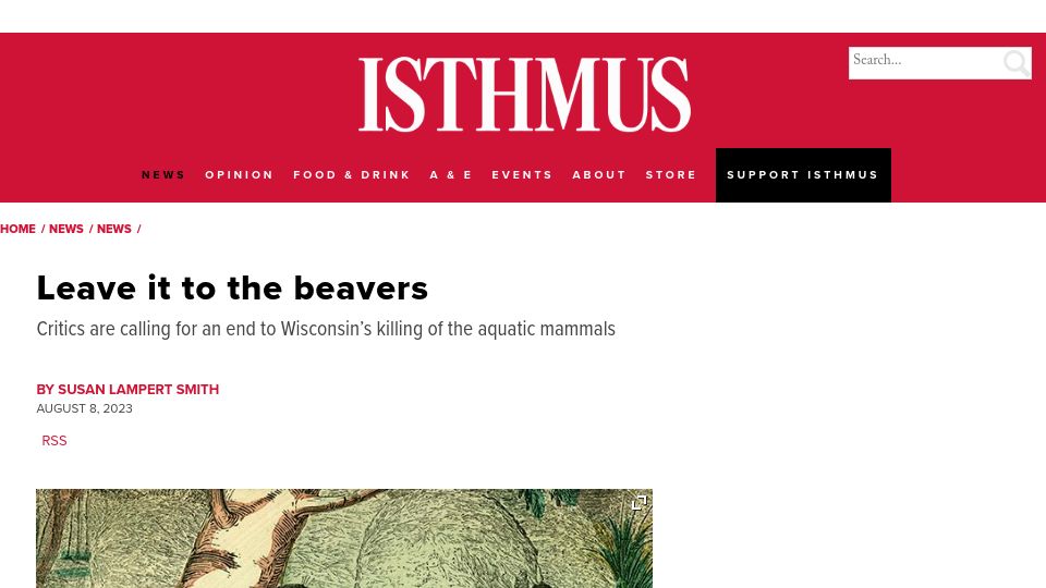 Screenshot of isthmus.com: Leave It to the Beavers