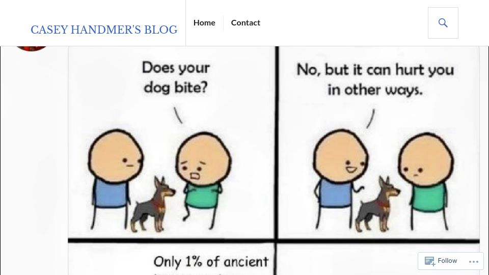 Screenshot of caseyhandmer.wordpress.com: Reading Ancient Scrolls