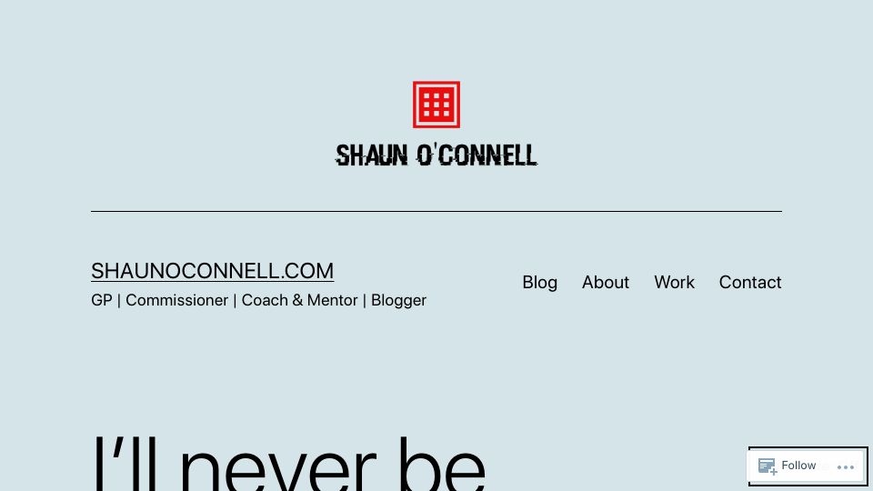 Screenshot of shaunoconnell.com: I’ll never be an astronaut