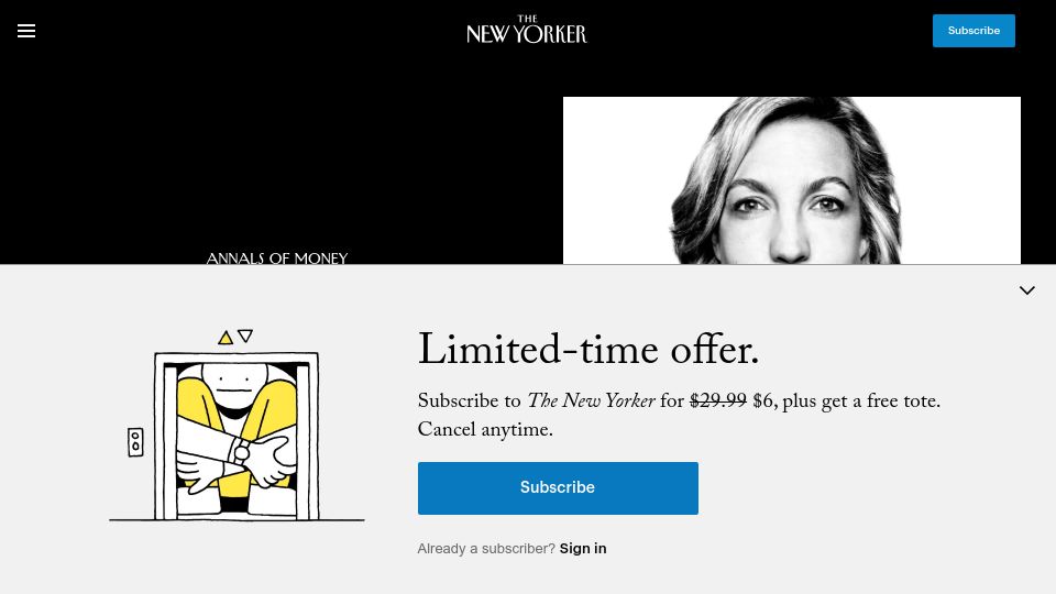Screenshot of newyorker.com: What should you do with an oil fortune?