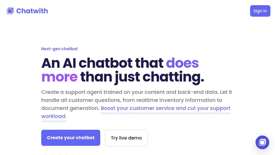 Screenshot of chatwith.tools: Show HN: A website chatbot that also uses APIs