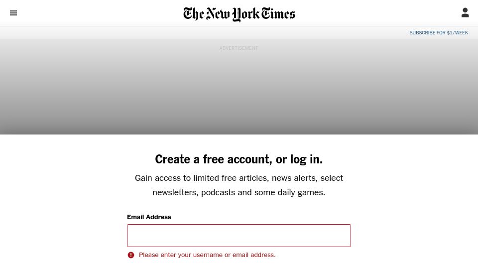 Screenshot of nytimes.com: Argentina voted no on the Argentinian peso. USD will become its new currency
