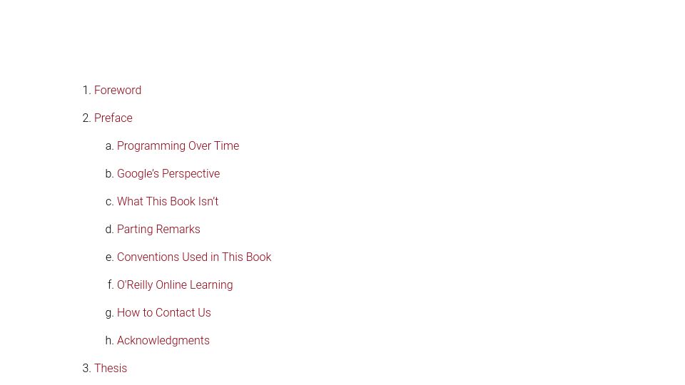Screenshot of abseil.io: Software Engineering at Google (2020)