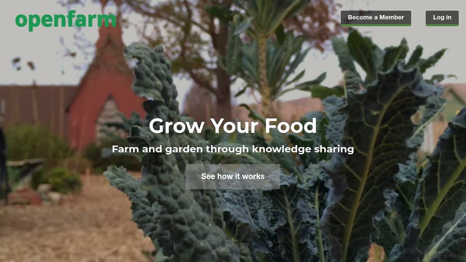 Screenshot of openfarm.cc: OpenFarm – a free and open database and web application for gardening knowledge