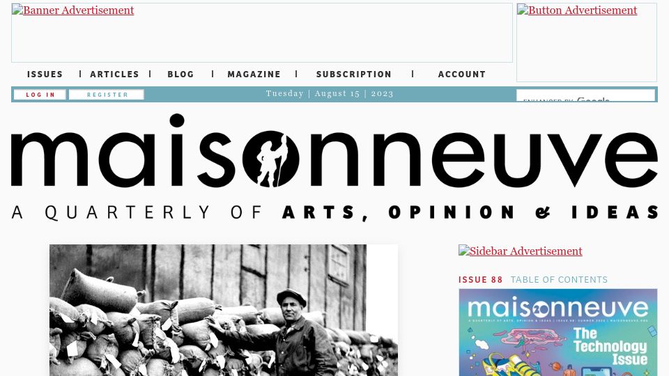 Screenshot of maisonneuve.org: Mine in the Northwest Territories provided uranium to Manhattan Project (2011)