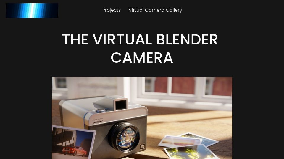 Screenshot of srlt.ca: The Virtual Blender Camera