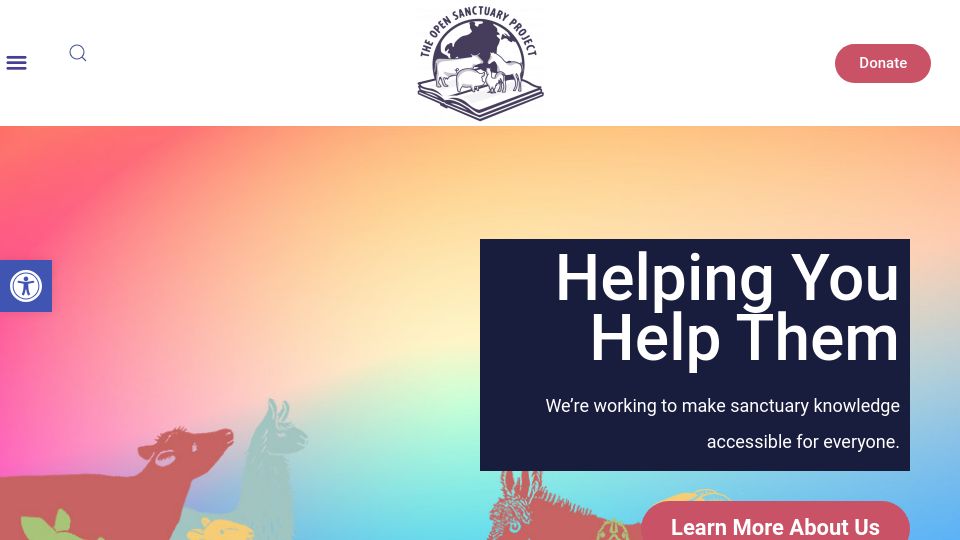 Screenshot of opensanctuary.org: The Open Sanctuary Project