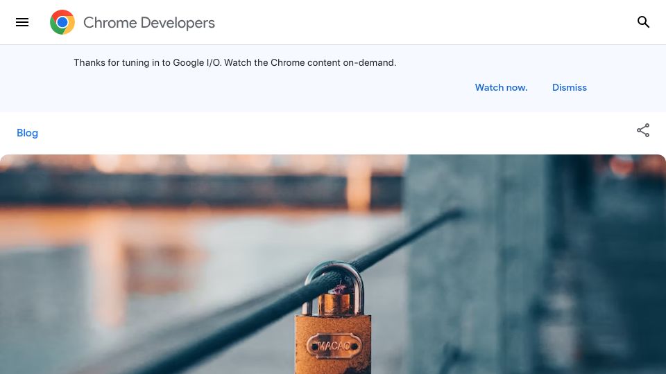 Screenshot of developer.chrome.com: Bringing Safety check to the Chrome://extensions page