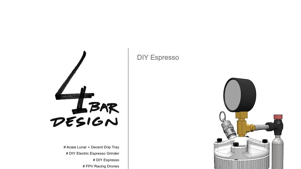Screenshot of fourbardesign.com: DIY Espresso (2020)