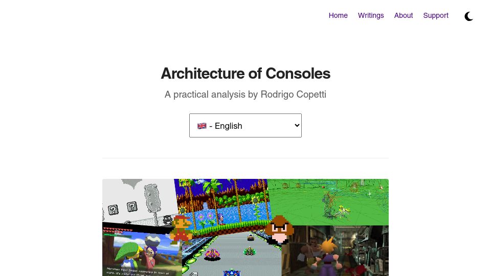 Screenshot of copetti.org: Architecture of Consoles (2020)