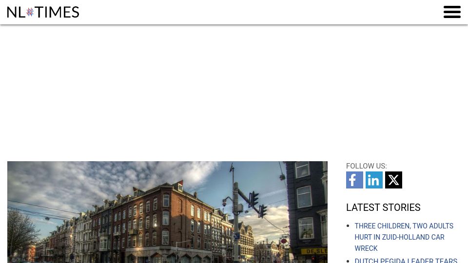 Screenshot of nltimes.nl: Amsterdam to use “noise cameras” against too loud cars
