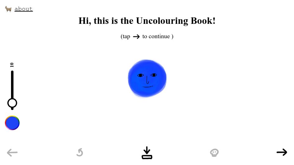 Screenshot of lines.potato.horse: Show HN: The Uncolouring Book